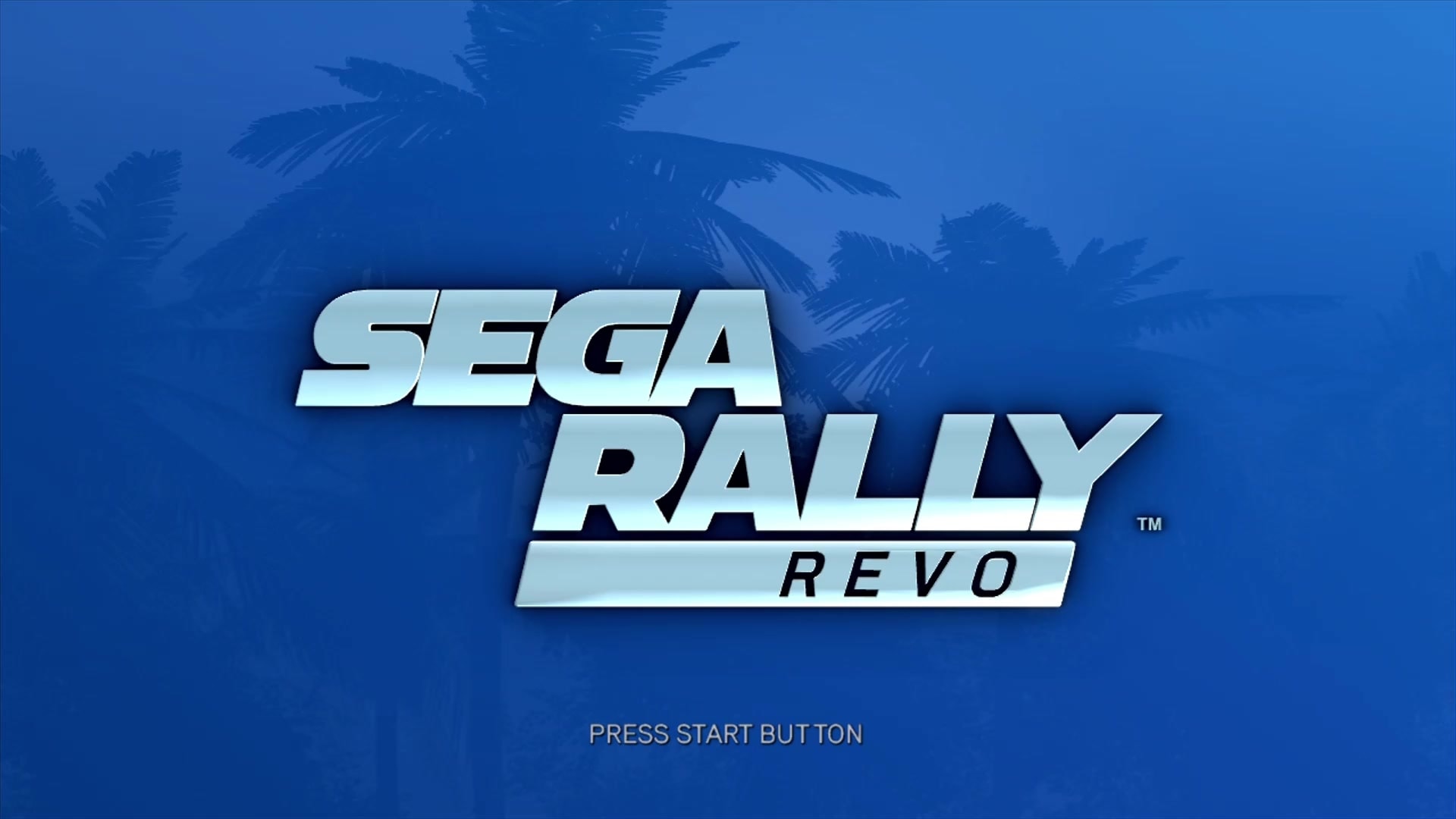 Sega Rally title screen for Xbox 360